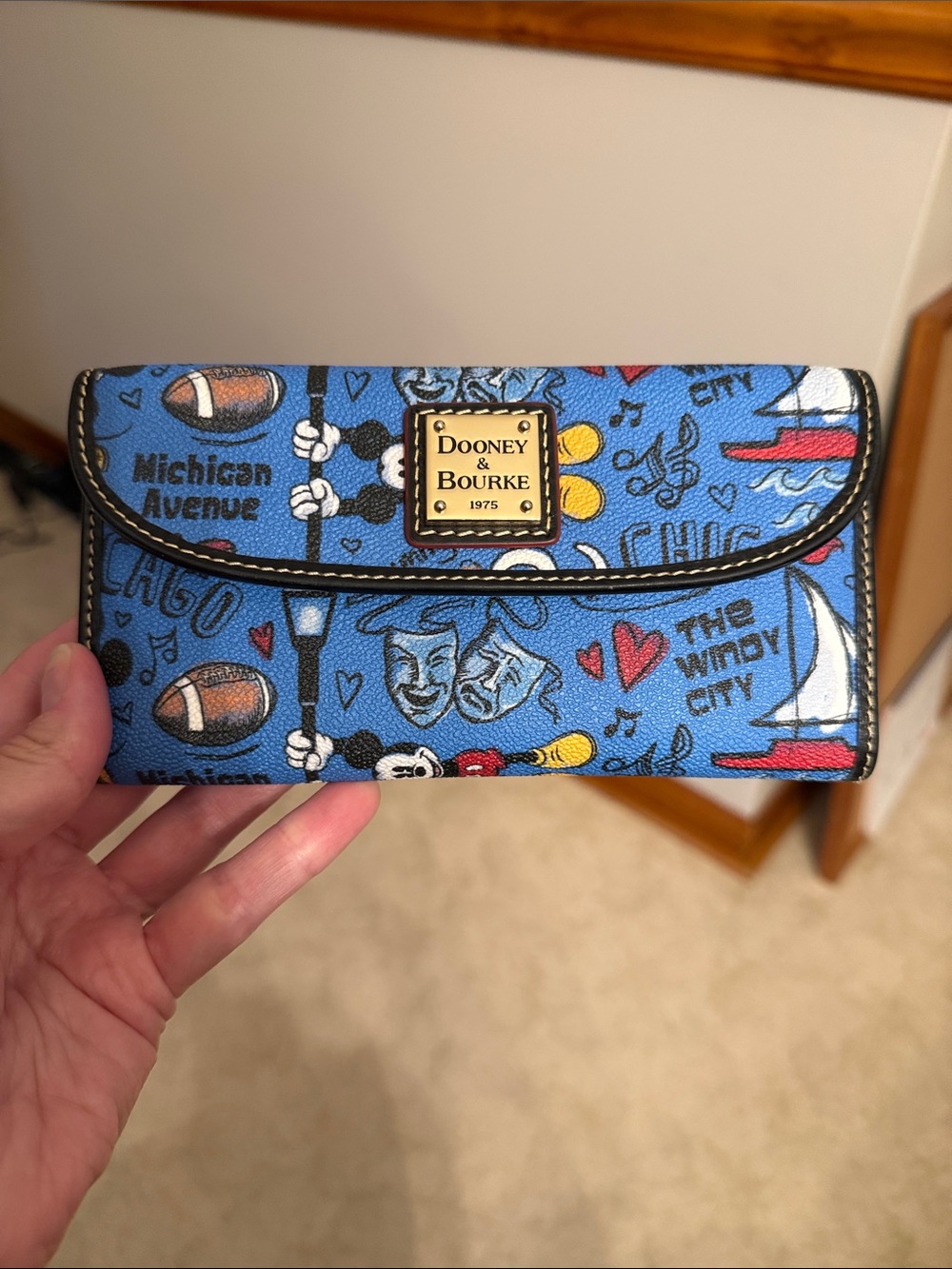 Dooney & Bourke Blue Chicago Wallet